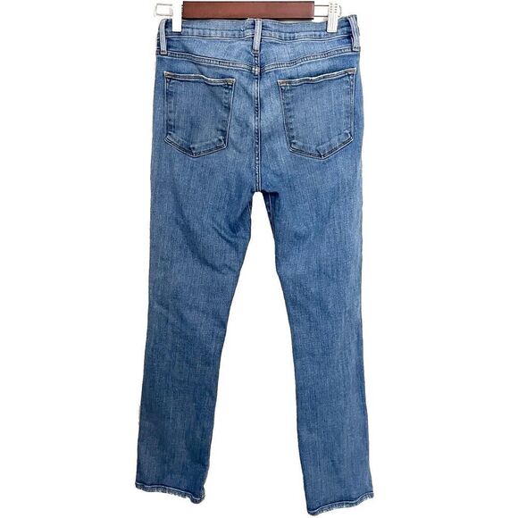Frame Le High Straight Jeans Women Size 27 Distressed Blue - Picture 3 of 9